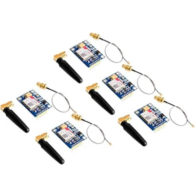 Afbeelding van 5pcs SIM800L V2.0 5V Wireless GSM GPRS MODULE Quad Band with Antenna Cable Cap
