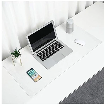 Afbeelding van Doorzichtige bureauonderlegger, 120 x 60 cm, transparante PVC antislip schrijfmat, waterdichte hittebestendige tafelhoes, bureaubeschermer, laptoppad voor kantoor/thuis/school