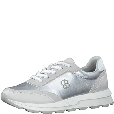 Afbeelding van s.Oliver Sneakers laag, Dames, Maat: 36, Silver comb Imitatieleer/ textiel