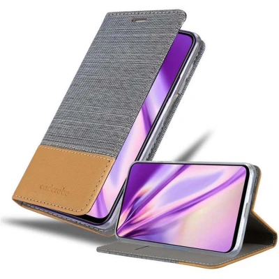 Afbeelding van Cadorabo Hoesje geschikt voor Honor 9X PRO in LICHTGRIJS BRUIN Beschermhoes met magnetische sluiting, standfunctie en kaartvakje Book Case Cover Etui