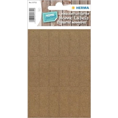 Afbeelding van HERMA 15752 Multifunctionele etiketten, 4 vellen, 12 x 34 mm, 18 stuks per vel, 72 stickers, zelfklevend, huishoudetiketten om te beschrijven, mat, blanco zelfklevende etiketten van silphiepapier,