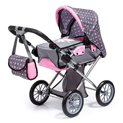 Afbeelding van Bayer Poppenwagen City Star Grijs en Roze met Fee (13666AA)