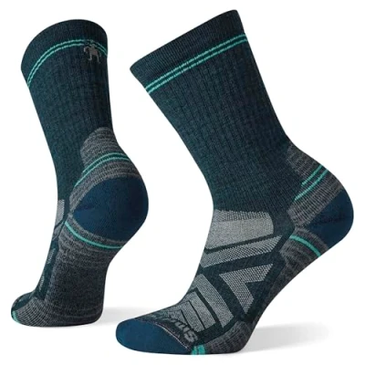 Afbeelding van Smartwool Dames Wandelen Licht Kussen Crew Wandelsokken, Twilight Blue, M UK, Schemering Blauw,