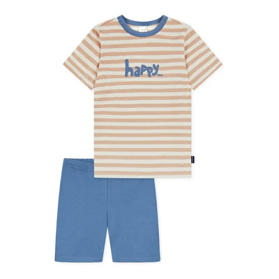 Afbeelding van Schiesser jongens pyjama set, Crème 181067, 140