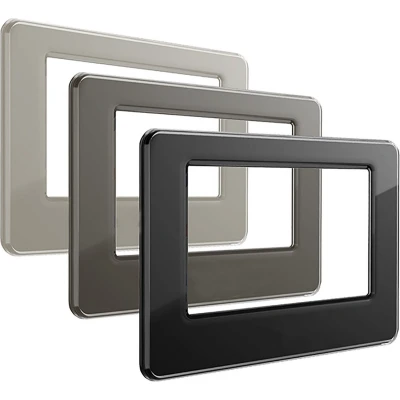 Afbeelding van Evohome Wi Fi frontcover set gepolijst zwart, grijs en lichtgrijs. Artikelnr: ATF700