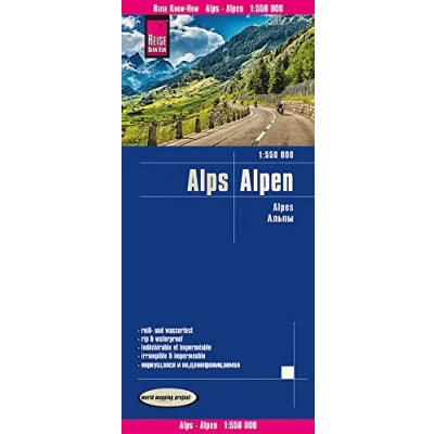 Afbeelding van Reise Know How Landkarte Alpen 1:550.000: world mapping project