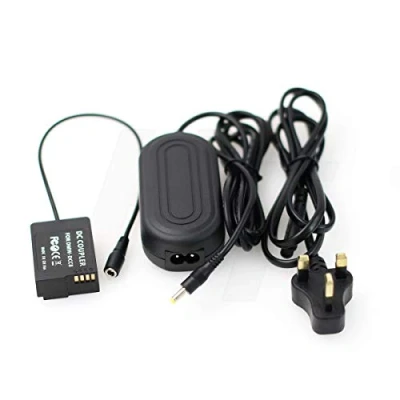 Afbeelding van Dummy accu DMW DCC8 DC koppeling en AC voeding voor BLC12 Panasonic Lumix GH2 G5 G6 G7 FZ300 DSLR camera