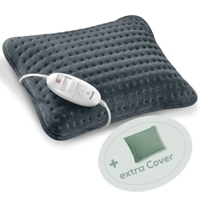 Afbeelding van Beurer HK 48 Cosy Sofa verwarmingskussen met snelle verwarming, 3 verlichte temperatuurinstellingen en automatische uitschakeling, extra zacht omkeerbaar kussen, vilten hoes, groen