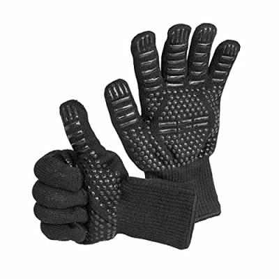 Afbeelding van FENNEK Premium barbecuehandschoenen, hittebestendig tot 500 graden, met onderarmbescherming, voor grillen, bakken, koken, BBQ, kampvuur, 1 paar, eenheidsmaat