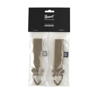 Afbeelding van Brandit Belt and Molle Loop Carabiner 2 Pack accessoire One size Beige
