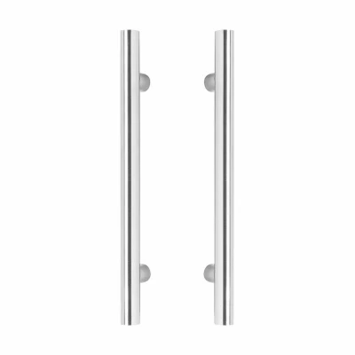 Afbeelding van Deurgrepen set T vorm 800x80x30 geborsteld RVS