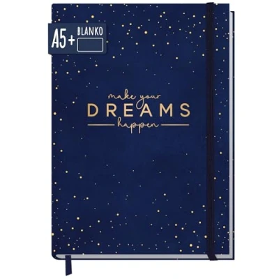 Afbeelding van Paper&amp;you® notitieboek, A5+, blanco, met elastiek, 156 pagina&#039;s, 78 vellen, als bullet journal, schetsboek, dagboek, duurzaam en klimaatvriendelijk