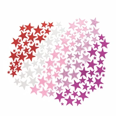 Afbeelding van Baker Ross AX670 Glitter Ster Stickers Pak Van 200 Foam Ideaal Voor Knutsel Activiteiten Om Te Versieren En Decoreren