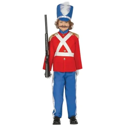 Afbeelding van Fiestas Guirca Verkleedpak Soldaat Jongens Blauw/rood Mt 146 152