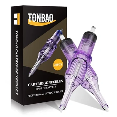 Afbeelding van TONBAO 20 stuks tattoocartridgenaalden 1203RL wegwerpbare #12 Bugpin Round Liner cartridge (1203RL stuks)