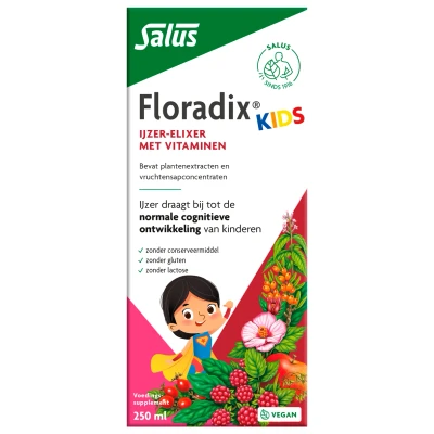Afbeelding van Gratis Verzending: 2x Floradix IJzer Elixer Kids 250 ml