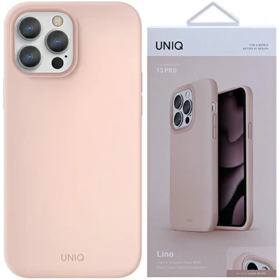 Afbeelding van UNIQ Lino iPhone 13 Pro Max 6.7 hoesje roze/blush roze
