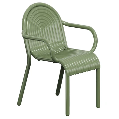 Afbeelding van Tom Dixon Groove Tuinstoel Met Armleuning Moss