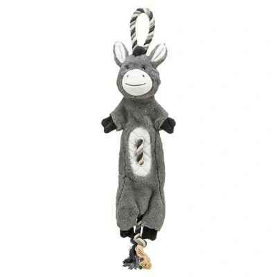 Afbeelding van Trixie ezel pluche / touw 66 cm