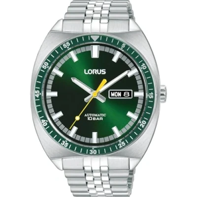 Afbeelding van Lorus RL443BX9 herenhorloge Automaat staal zilverkleurig groen 43 mm