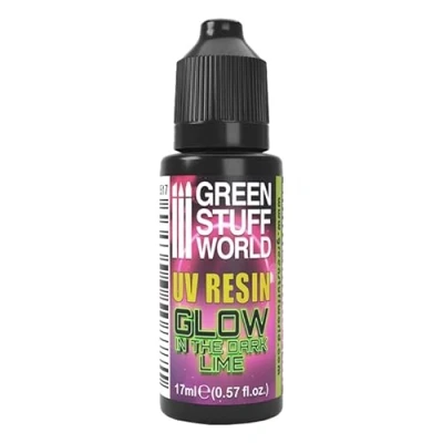 Afbeelding van Green Stuff World UV hars, fosforescerend, voor modellen en miniaturen, limoengroen