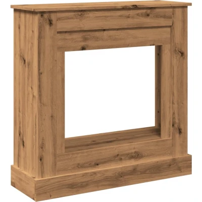 Afbeelding van vidaXL Haardombouw 90x30x90 cm bewerkt hout artisanaal eikenkleurig