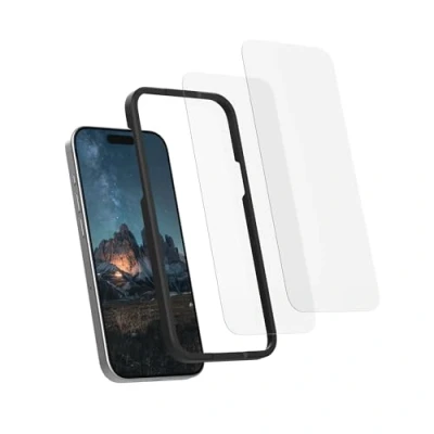 Afbeelding van iPhone 15 schermbeschermer van gehard glas (2 stuks)