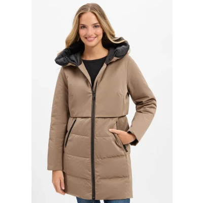 Afbeelding van Amber &amp; June Wintermantel bruin / zwart