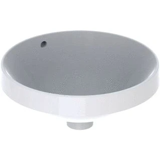 Afbeelding van Geberit VariForm inbouwwastafel rond wit (40 x 40 cm) zonder kraangat,
