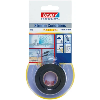 Afbeelding van Tesa silicone self fusing tape Xtreme 4600 zwart 25mmx3mtr