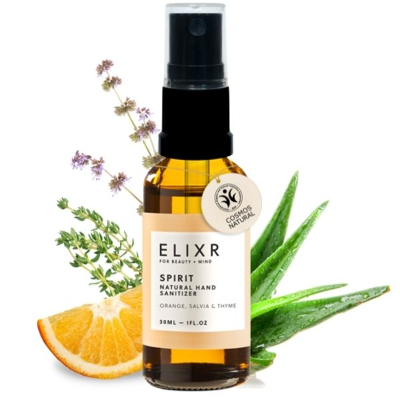 Abbildung von ELIXR Spirit natürliche Handhygiene. Natürliches Desinfektionsmittel mit Orangenöl 30ML von Aromatherapie Experten aus Die Höhle der Löwen