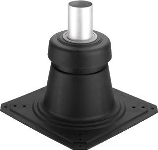 Afbeelding van Burgerhout schoorsteenkap flex set alum. Ø 100 mm zwart