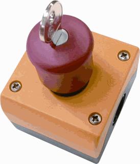 Afbeelding van Eaton rmq titan m22 noodstop compleet uit drukknop kleur rood ontgrendelen door sleutel ms1 contact 1m 1v knop 38mm 216523