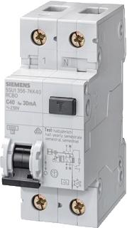 Afbeelding van Siemens fi ls protector type a pse ssf d 70mm ifn 30ma 6ka 1 n polee b 16a 5su1356 6kk16