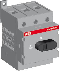 Afbeelding van Abb lastschakelaar 4p 80a frontmontage 1 gats frontbediening excl knop aansluiting 5 35 mm2 1sca105499r1001