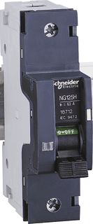 Afbeelding van Schneider electric ng125h installatieautomaat 1 polig c karakteristiek 20a 3 modulen 18707