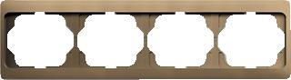 Afbeelding van Abb busch jaeger alpha afdekraam voor inbouwschakelaar 4 voudig horizontaal brons geschikt wandgootinstallaties met 80mm afdekking 2cka001754a438