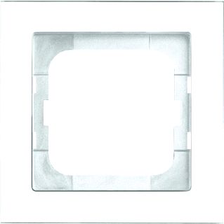 Afbeelding van Abb busch jaeger axcent 1 voudig afdekraam montage vert hori klem glans wit glas ip20 2cka001754a4437