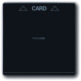 Afbeelding van Abb busch jaeger carat hotelkaart kunststof symbool pijlen aan uit schakelaar ip20 ral7021 2cka001710a3639