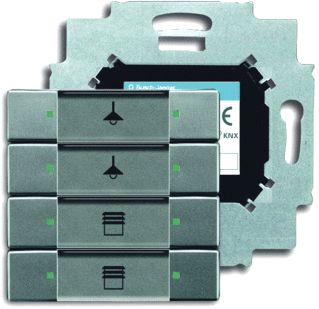 Afbeelding van Abb busch jaeger knx sensor bedieningselement 4 voudig met meegeleverde busaankoppelaar s grijs metallic 2cka006117a0205