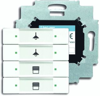 Afbeelding van Abb busch jaeger knx sensor bedieningselement 4 voudig met meegeleverde busaankoppelaar f matwit 2cka006117a0207
