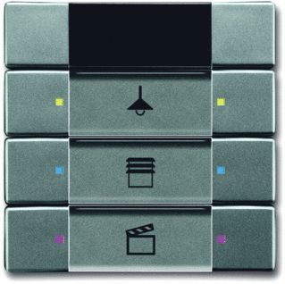 Afbeelding van Abb busch jaeger knx sensor bedieningselement 3 6 voudig met ir interface multifunctioneel kleurconcept s grijs metallic 2cka006135a0151
