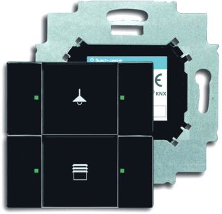 Afbeelding van Abb busch jaeger knx sensor bedieningselement 2 voudig met meegeleverde busaankoppelaar f antraciet 2cka006116a0170