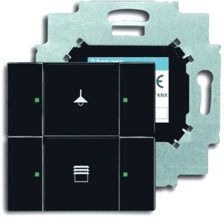 Afbeelding van Abb busch jaeger knx sensor bedieningselement 2 voudig met meegeleverde busaankoppelaar f matzwart 2cka006116a0182
