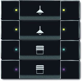 Afbeelding van Abb busch jaeger knx sensor bedieningselement 4 8 voudig multifunctioneel kleurconcept f antraciet 2cka006117a0209