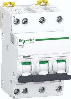 Afbeelding van Schneider electric acti 9 installatieautomaat ic40 3p n c20 a9p52720