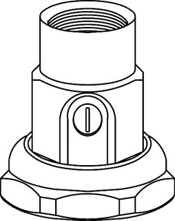 Afbeelding van Grundfos set koppelingen met afsluiter 1½ x 3/4 inwendige