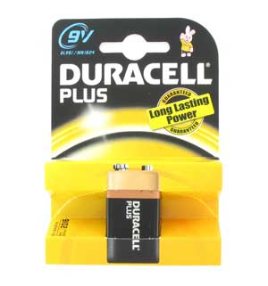Afbeelding van Duracell 9V alkaline batterij
