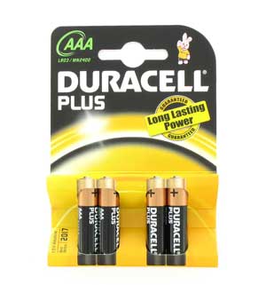 Afbeelding van Duracell LR03 AAA alkaline batterij