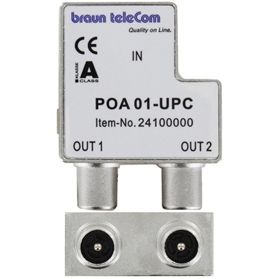 Afbeelding van Braun POA1 UPC coax opdruk splitter (2x male out)